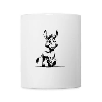 Smiling Donkey Long-Eared Donkey Drawing - Mug - white - Front