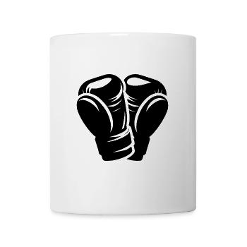 Zwei Boxhandschuhe Boxsport Symbole - Tasse - Weiß - Vorne