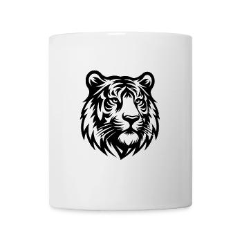 Tattoo Tigerkopf - Tasse - Weiß - Vorne