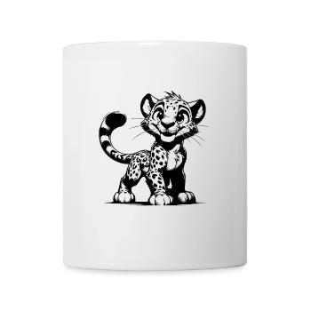 Elegant little grinning baby leopard - Mug - white - Front