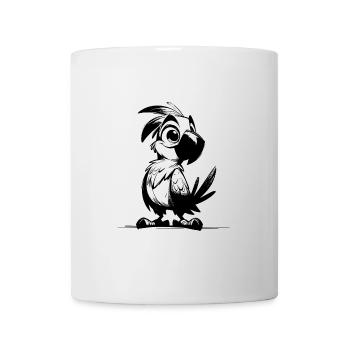 Little Cute Parrot Kids Pencil Drawing - Mug - white - Front