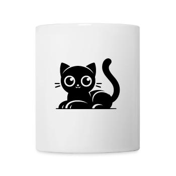 Funny cats with big eyes Drawing - Mug - white - Front