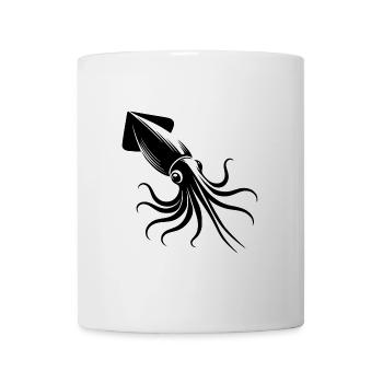 Câlin géant flèche calmar tatouage style plongeur - Mug blanc - blanc - Devant