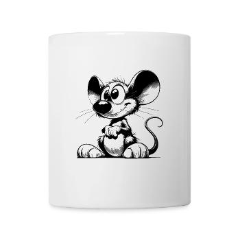 Grinning mouse with big eyes huge ears - Mug - white - Front