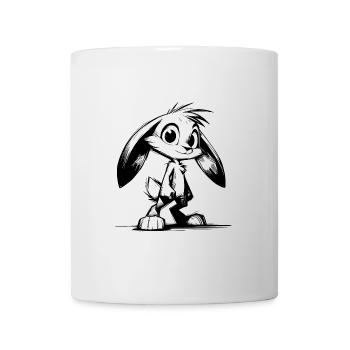 Cute bunny with big eyes and long ears - Mug - white - Front