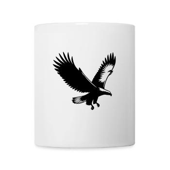 Eleganter Adler im Anflug mit breiten Flügeln - Tasse - Weiß - Vorne
