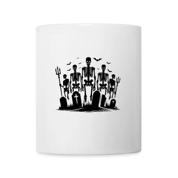 Cimetière d’Halloween, Zombie, Nuit effrayante - Mug blanc - blanc - Devant