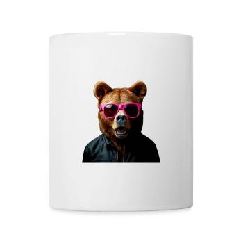 Ours brun stylé - Mug blanc - blanc - Devant