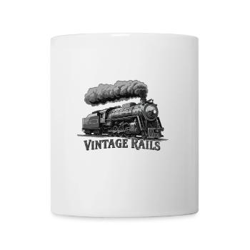 Vintage Dampflok - Tasse - Weiß - Vorne