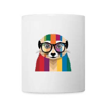 Meerkat Glasses Colorful Cool - Mug - white - Front
