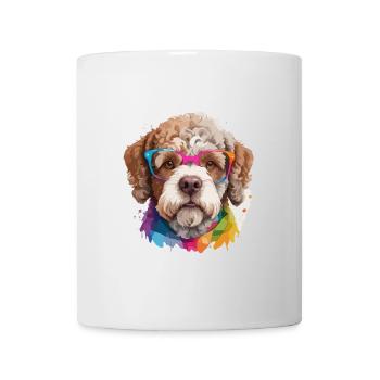 Lagotto romagnolo Hund Cool in Brille - Tasse - Weiß - Vorne