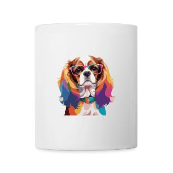Cavalier King Charles Spaniel Dog Glasses - Mug - white - Front