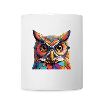 Owl Cool with Glasses Colored Tough - Mug - white - Front
