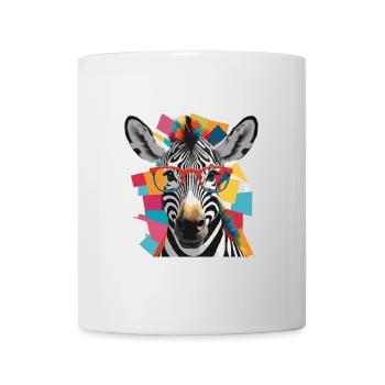 Zebra Cool and Tough Colorful Glasses - Mug - white - Front