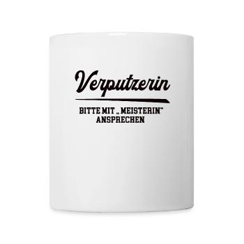 Verputzerin Meister Prüfung Bestanden Verputzerei - Tasse - Weiß - Vorne