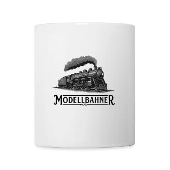 Modellbahner - Dampflok Design für Eisenbahnfans - Tasse - Weiß - Vorne
