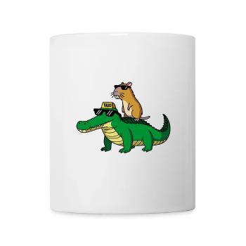 Taxi Crocodile Capybara Capybara Sunglasses - Mug - white - Front