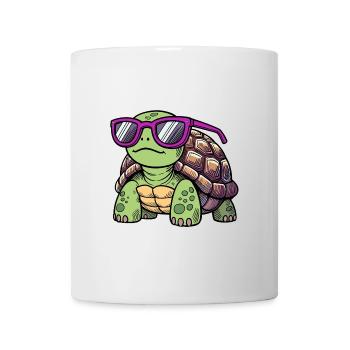 Comic Cool Turtle Sunglasses Sun Vacation - Mug - white - Front