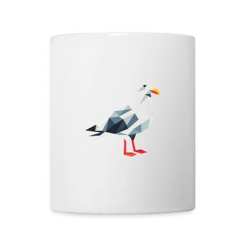 Bande dessinée mer du Nord Hambourg polygone mouette oiseau côte - Mug blanc - blanc - Devant