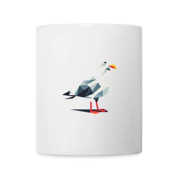 Moin Bande dessinée Nordsee Hambourg Polygone Mouette Oiseau Jetée - Mug blanc - blanc - Devant