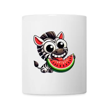 Mignon zèbre fruité grands yeux été - Mug blanc - blanc - Devant