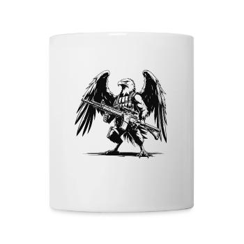 Aigle martial - Aigle - Le guerrier parmi les aigles - Mug blanc - blanc - Devant