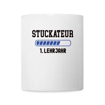 Ausbildung Stuckateur 1. Lehrjahr Stuckateurlehre - Tasse - Weiß - Vorne
