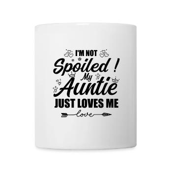 Im Not Spoiled My Auntie Just Loves Me a Team Kids - Mug - white - Front