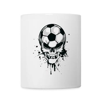 fußball totenkopf soccer skull - Tasse - Weiß - Vorne