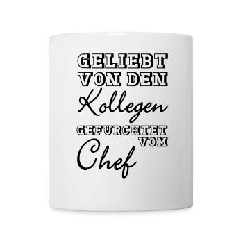 Geliebt von den Kollegen Geschenk - Tasse - Weiß - Vorne