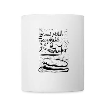 Pfannkuchen Design Rezept klassisch - Tasse - Weiß - Vorne