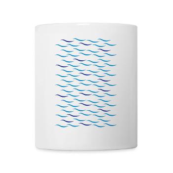 Wellen - Tasse - Weiß - Vorne