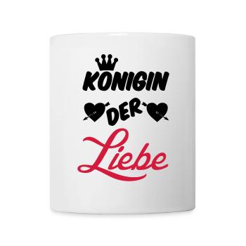 Königin der Liebe Krone Paar Geschenk Spruch Fun - Tasse - Weiß - Vorne