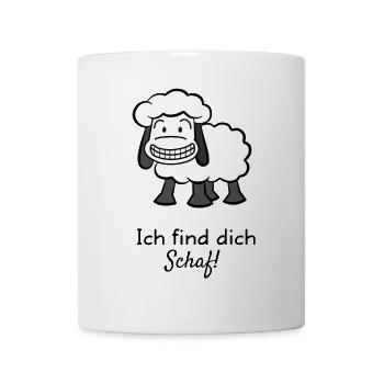 Ich find dich Schaf! - Tasse - Weiß - Vorne