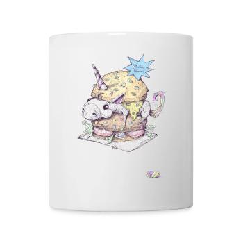 Einhorn Burger - Tasse - Weiß - Vorne