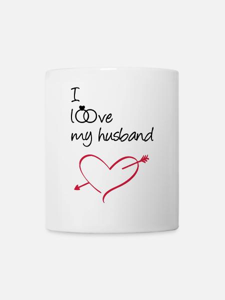I love my husband - Mug - white