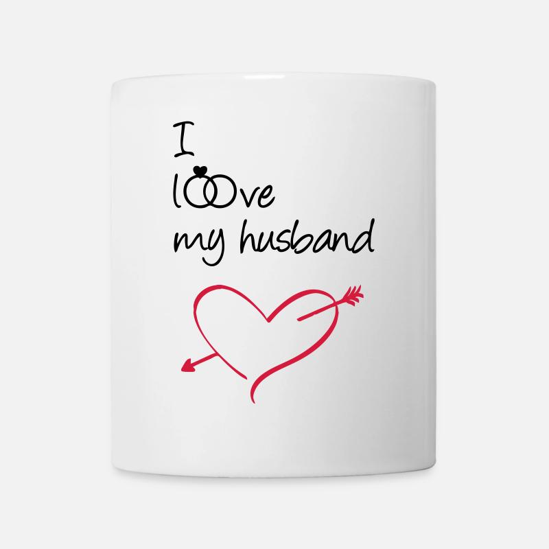 I love my husband - Mug - white