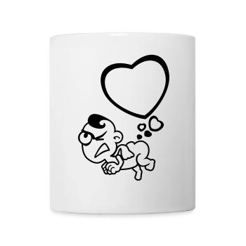 Engel Herzen pupsen 1c - Tasse - Weiß - Vorne