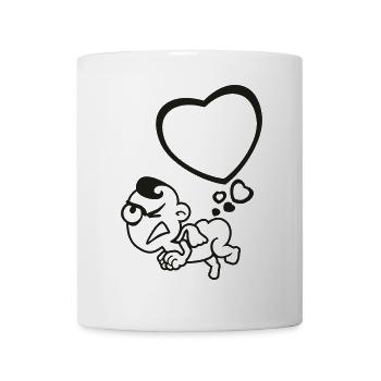 Engel Herzen pupsen 2c - Tasse - Weiß - Vorne