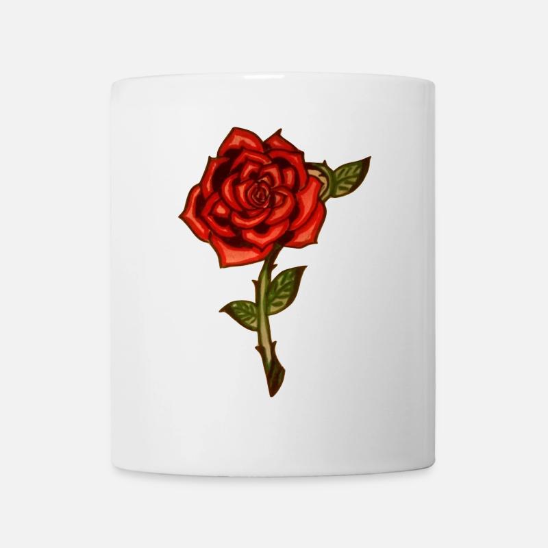 Red Rose - Mug - white