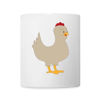 Huhn - Tasse - Weiß - Vorne