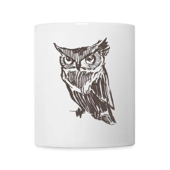 Eule - Tasse - Weiß - Vorne