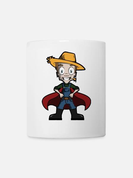 Lachender Bauer - Tasse - Weiß