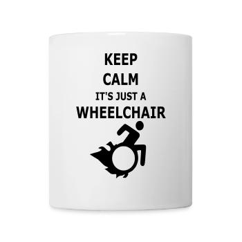 Restez calme ! C’est juste un fauteuil roulant # - Mug blanc - blanc - Devant