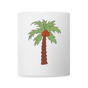 Palme - Tasse - Weiß - Vorne