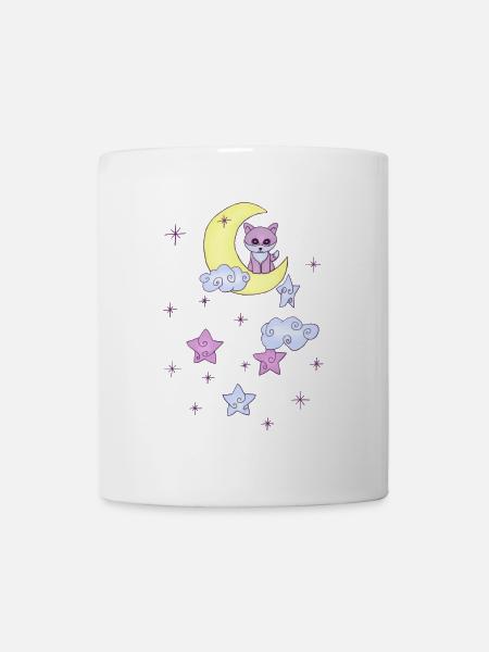 Fuchs im Mond - Tasse - Weiß