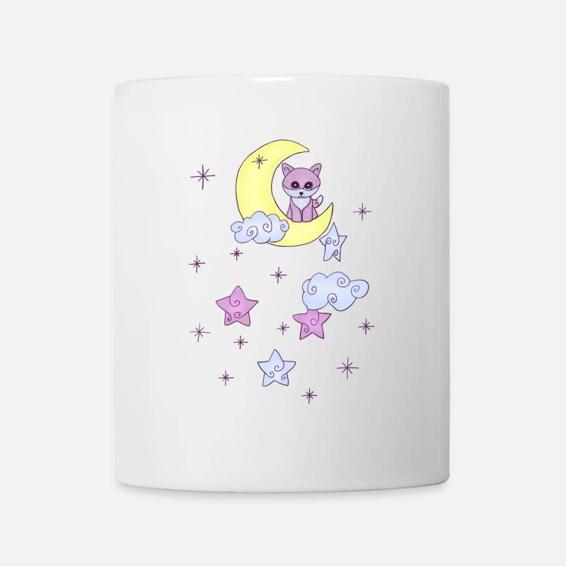 Fuchs im Mond - Tasse - Weiß