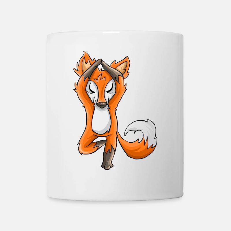 Yoga Fuchs - Tasse - Weiß
