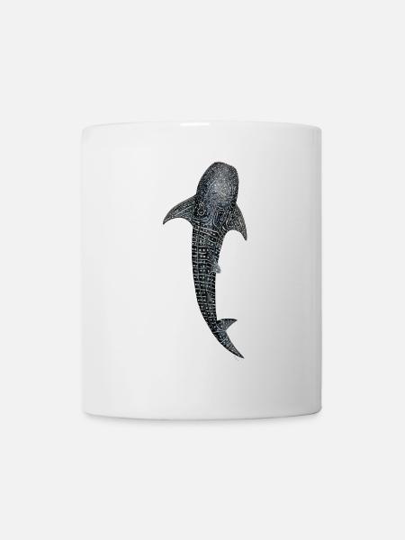 Whale shark design for divers, fishermen - Mug - white