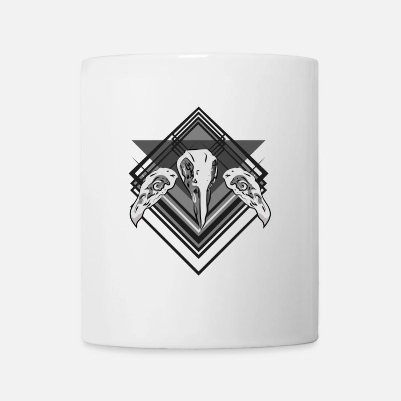 Vogel-Schädel - Tasse - Weiß